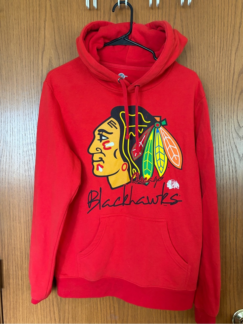 NHL Red Chicago Blackhawks Pullover Hoodie